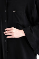 Black Loose fit pocket shirt 10858