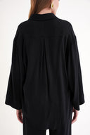 Black Loose fit pocket shirt 10858