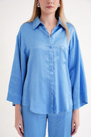 Blue Loose fit pocket shirt 10858