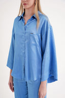 Blue Loose fit pocket shirt 10858