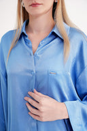 Blue Loose fit pocket shirt 10858