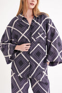 Lilac Loose fit pocket shirt 10858