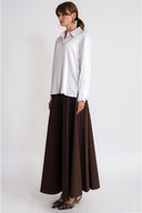 White Loose-fit shirt with slit detail 10860