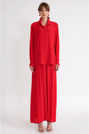 Red Loose-fit shirt with slit detail 10860