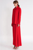 Red Loose-fit shirt with slit detail 10860