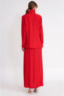 Red Loose-fit shirt with slit detail 10860