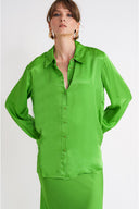Green Loose-fit shirt with slit detail 10860