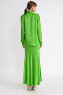 Green Loose-fit shirt with slit detail 10860