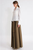White Body-hugging chiffon shirt 10864