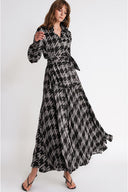 Black Loose fit belted shirt 10871