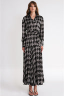 Black Loose fit belted shirt 10871