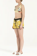 Yellow Printed woven  shorts  11094