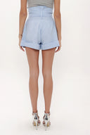 Blue High waist  shorts 11095