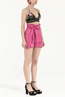 Pink High waist  shorts 11095
