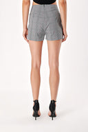 Black Button detailed shorts skirt 11097