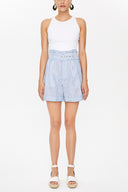 Blue High waist  wide cut shorts  11100