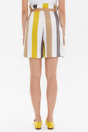 Striped High waist  striped  shorts  11104
