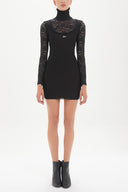 Black Jacquard  knit  dress  27690