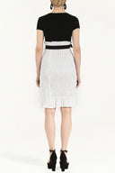 Black Tulle sleeve and neck mini dress  90484