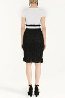 White Tulle sleeve and neck mini dress  90484