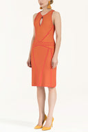 Yellow Printed knit  dress  28034