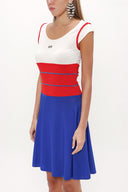 Red Ruffle skirt knitwear  dress 28035