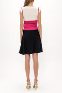 Fuchsia Ruffle skirt knitwear  dress 28035