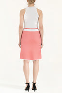 Coral Belted  strappy  knit  dress  28036