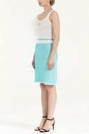 Turquoise Belted  strappy  knit  dress  28036