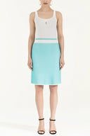 Turquoise Belted  strappy  knit  dress  28036