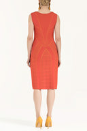 Coral Printed knit  dress  28040