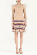 Powder Striped skirt knit dress 28041