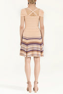 Powder Striped skirt knit dress 28041