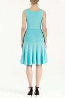 Turquoise Godet knit  dress  28042