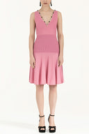 Pink Godet knit  dress  28042