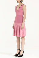 Pink Godet knit  dress  28042