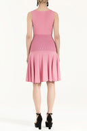 Pink Godet knit  dress  28042