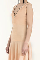 Powder Godet knit  dress  28042