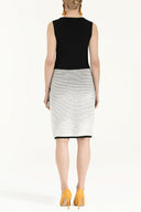 White Corded knit  dress  28049