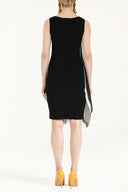 Black Chiffon knit dress 28054-A