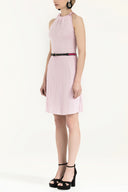 Lilac Pleated skirt knitwear dress 28057