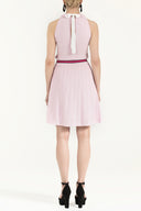 Lilac Pleated skirt knitwear dress 28057