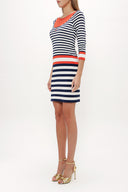 Navy Blue Knit dress 28058