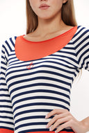 Navy Blue Knit dress 28058