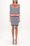 Navy Blue Knit dress 28058