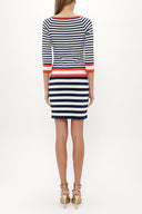 Navy Blue Knit dress 28058