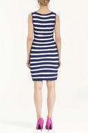 Blue Printed knit gem dress  28061