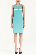 Turquoise Net knit  dress  28064