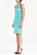 Turquoise Net knit  dress  28064