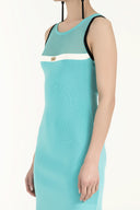 Turquoise Net knit  dress  28064